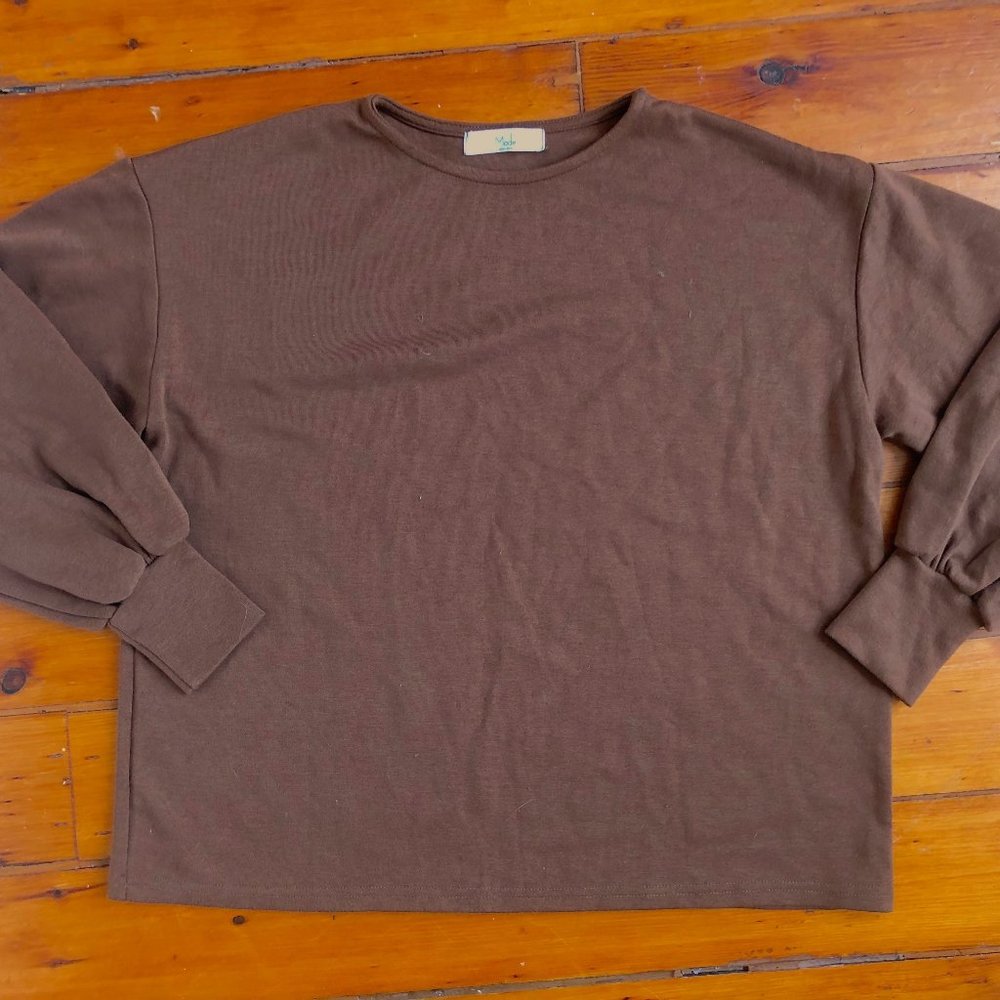 Brown blouson sweatshirt